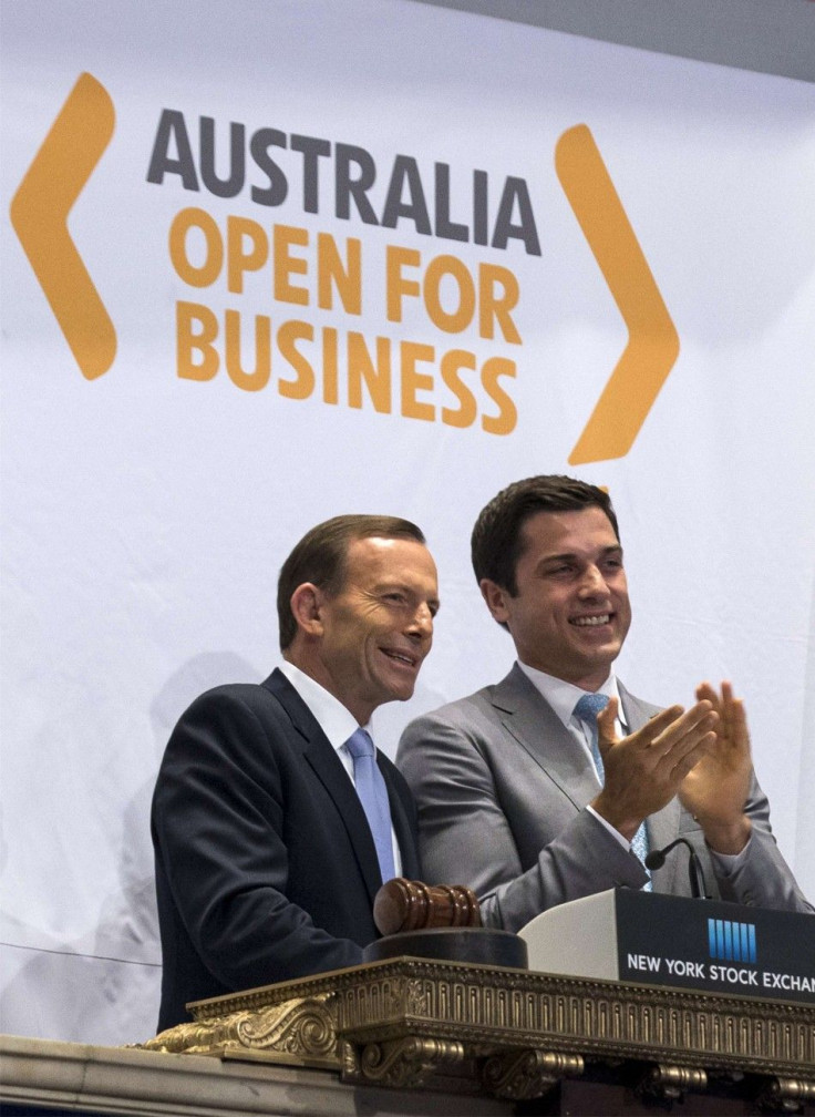 Tony Abbott at New York Stock Exchange