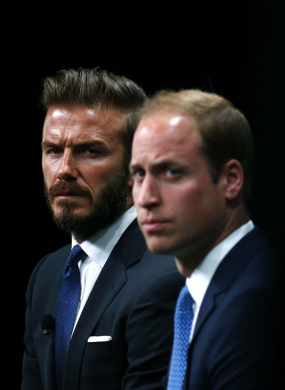 Prince William and David Beckham