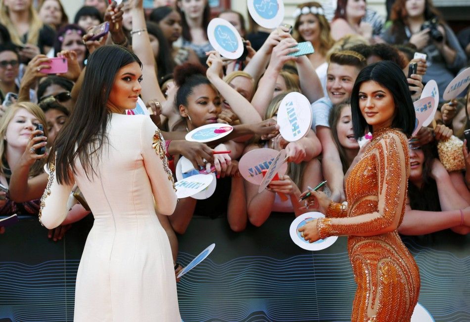 Kendall Jenner and Kylie Jenner arrive on the red carpet to host the MuchMusic Video Awards MMVA in Toronto
