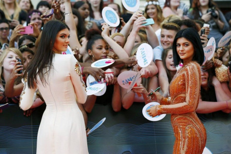 Kendall Jenner and Kylie Jenner arrive on the red carpet to host the MuchMusic Video Awards (MMVA) in Toronto