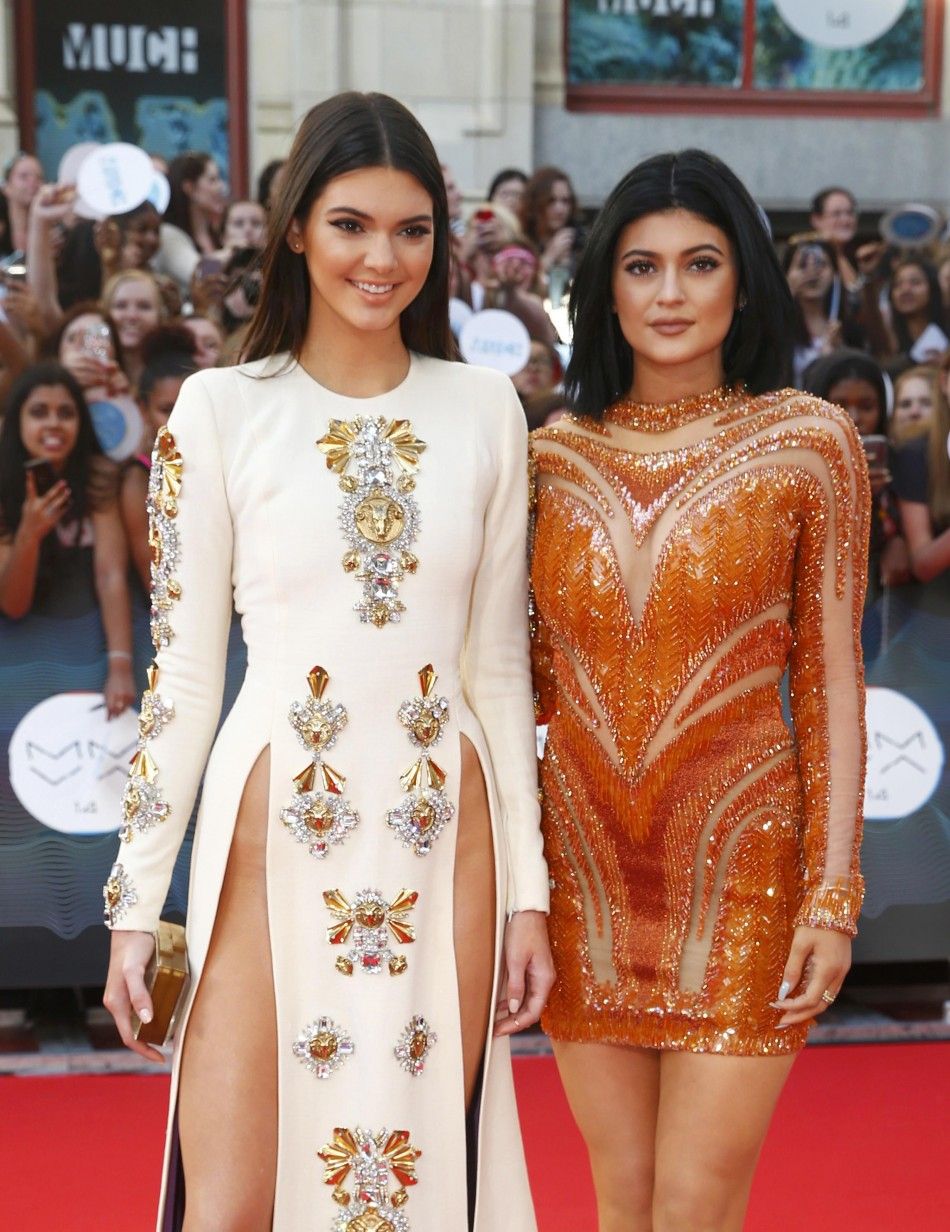 Kendall Jenner and Kylie Jenner arrive on the red carpet to host the MuchMusic Video Awards MMVA in Toronto