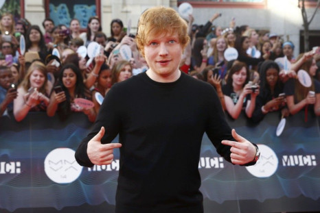 Musician Ed Sheeran arrives on the red carpet at the MuchMusic Video Awards (MMVA) in Toronto