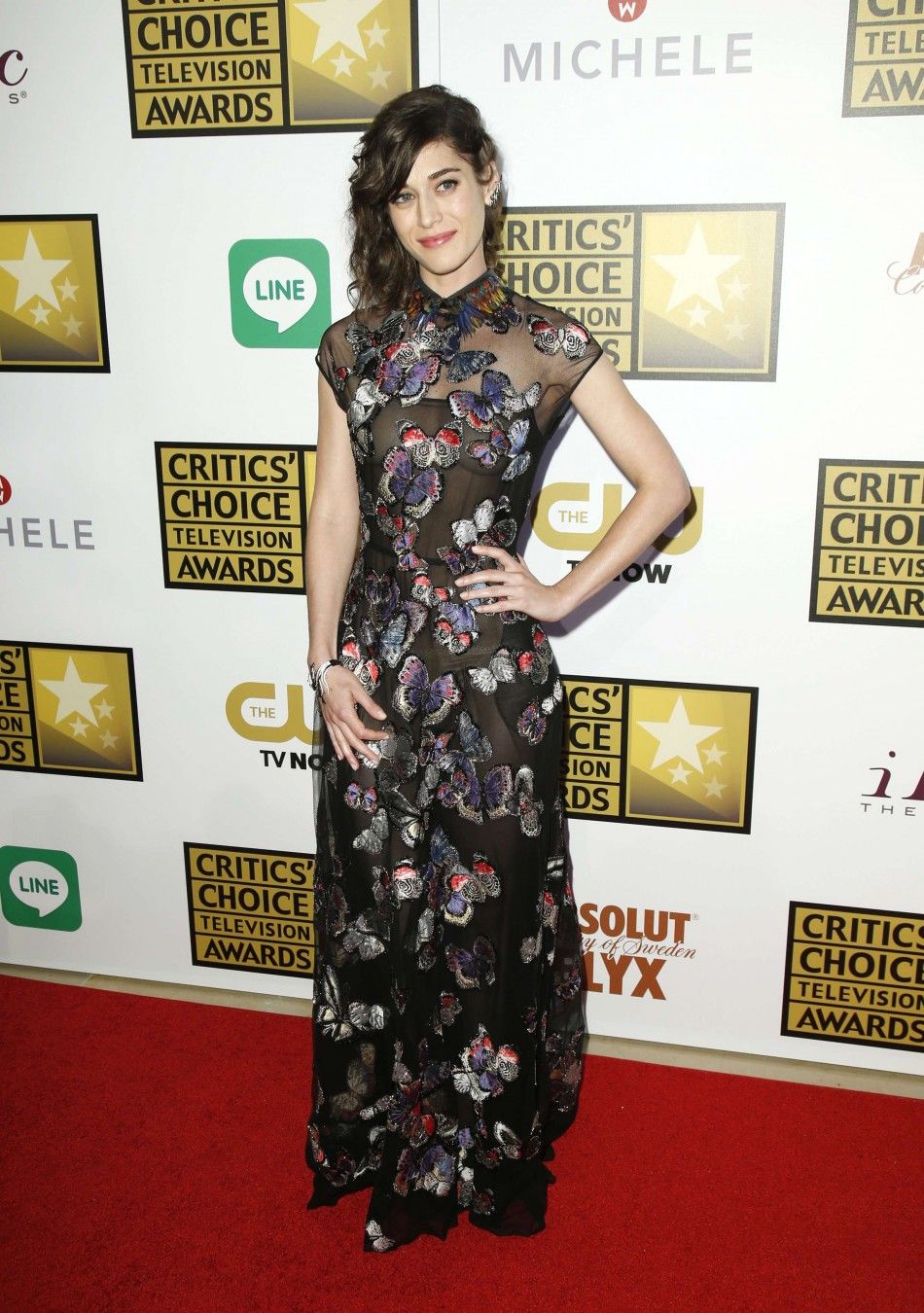 Actress Caplan Poses at the 4th Annual Critics Choice Television Awards in Beverly Hills, California