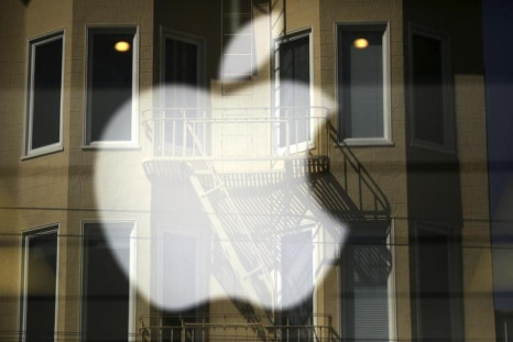The Apple logo is pictured at a retail store in the Marina neighborhood in San Francisco, California