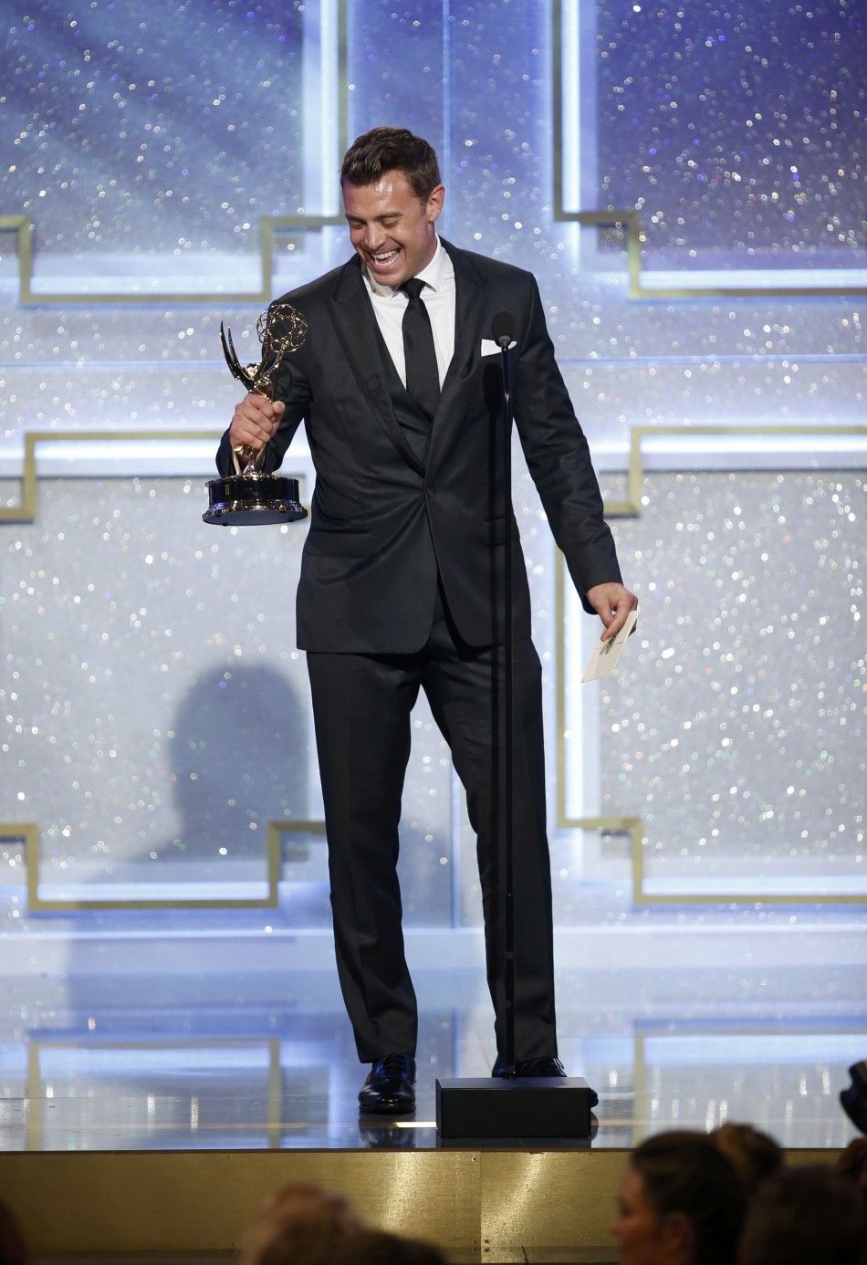 Billy Miller Accepts the Award for Outstanding Lead Actor in a Drama Series for His Role on The Young and the Restless During the 41st Annual Daytime Emmy Awards in Beverly Hills