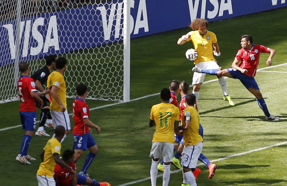 Brazils David Luiz 2nd R scores a goal 