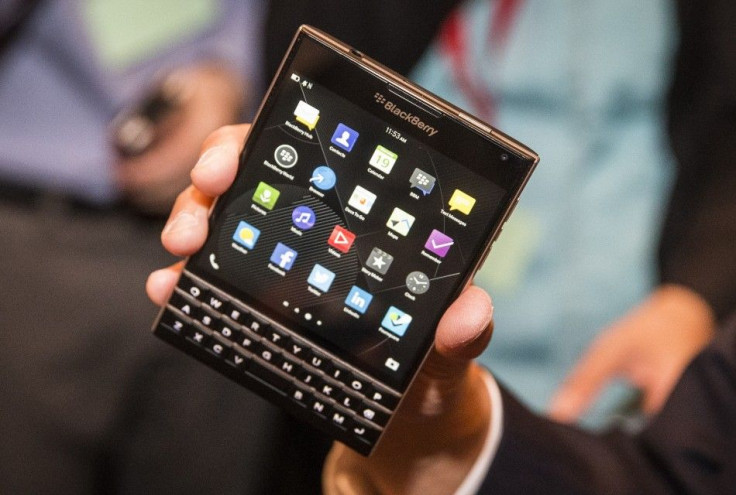 BlackBerry Chief Executive John Chen Holds Up The Unreleased Blackberry Passport