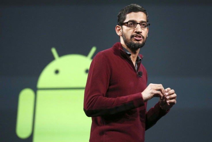 Pinchai Speaks During His Keynote Address at the Google I/O Developers Conference in San Francisco