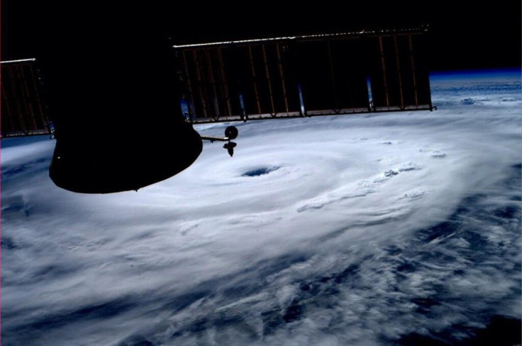 The eye of Hurricane Arthur is seen over the Atlantic in this photo from the International Space Station tweeted by European Space Agency astronaut Alexander Gerst July 3, 2014. The first hurricane of the Atlantic season gained strength on Thursday as it 