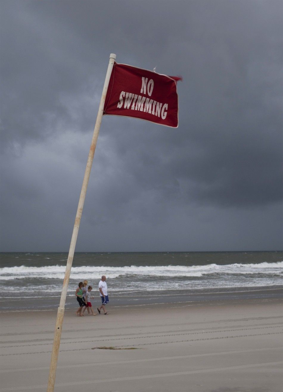 A quotNo Swimmingquot sign is pictured at Myrtle Beach State Park in preparation for the arrival of Hurricane Arthur, in Myrtle Beach, South Carolina July 3, 2014. Arthur became the first hurricane of the 2014 Atlantic season on Thursday after sparkin
