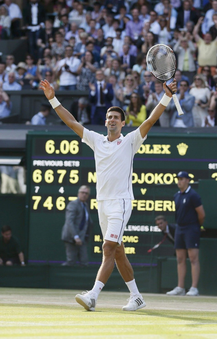 Novak Djokovic of Serbia