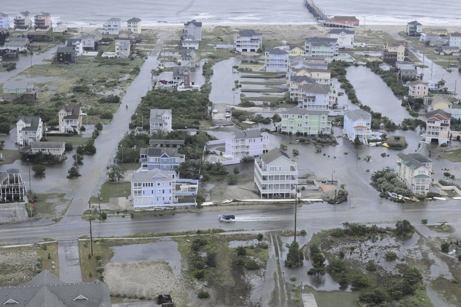 Flooding from Hurricane Arthur is pictured on the Outer Banks of North Carolina in this July 4, 2014 aerial handout photo provided by the U.S. Coast Guard.   REUTERSU.S. Coast GuardHandout via Reuters