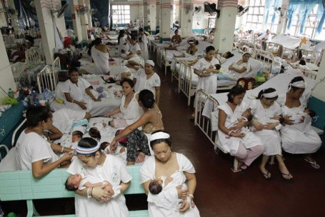 Mothers stay with their babies at a ward in Jose Fabella maternity  hospital in Manilla September 12, 2012