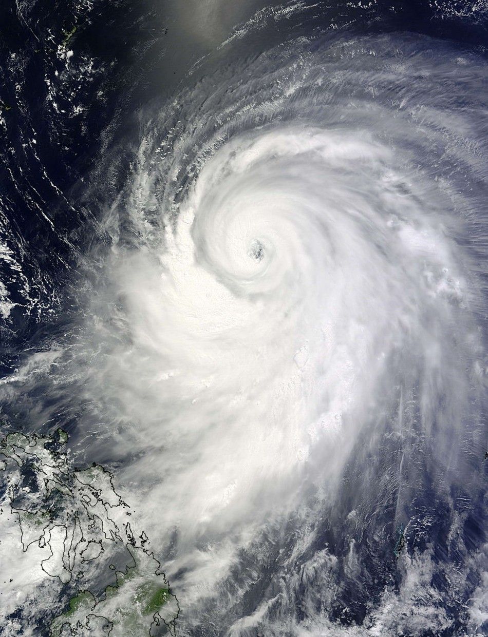 A Moderate Resolution Imaging Spectroradiometer MODIS image from NASAs Terra satellite shows Typhoon Neoguri in the Pacific Ocean, approaching Japan on its northward journey July 6, 2014. Japans weather agency on Monday issued emergency warnings to ur