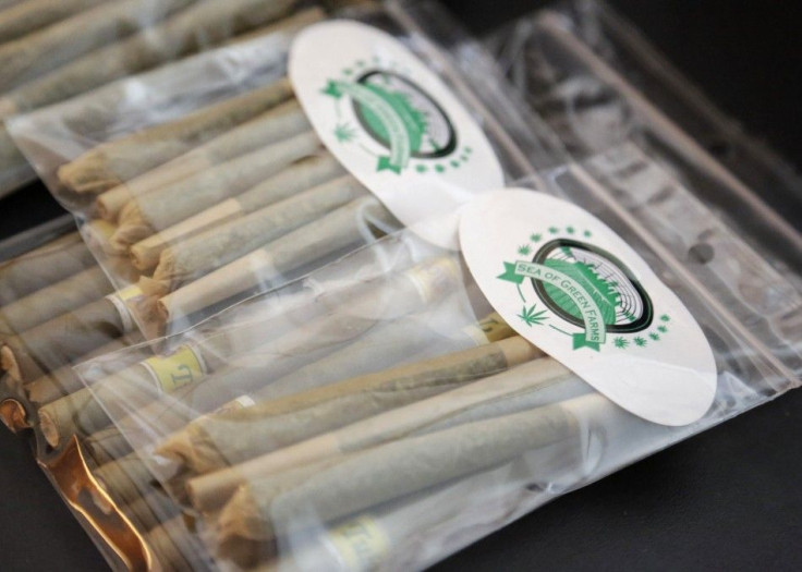 Pre-rolled marijuana joints are pictured at the Sea of Green Farms in Seattle, Washington
