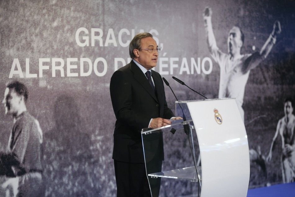 Real Madrids President Florentino Perez