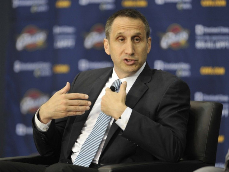 Jun 27, 2014; Independence, OH, USA; Cleveland Cavaliers head coach David Blatt speaks to the media at Cleveland Clinic Courts.