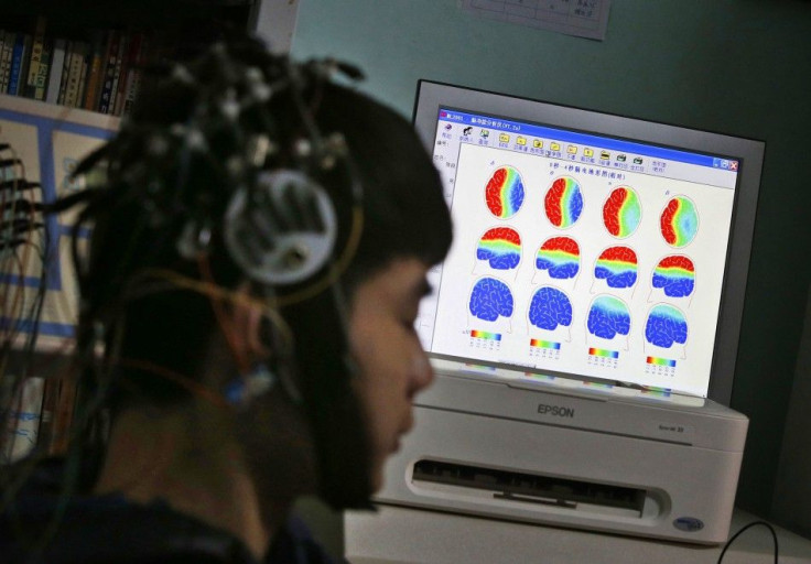 A boy who was addicted to the internet, has his brain scanned for research purposes at Daxing Internet Addiction Treatment Center in Beijing