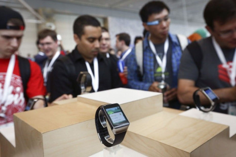 A Samsung Gear Live Smartwatch is Displayed at the Google I/O Developers Conference in San Francisco