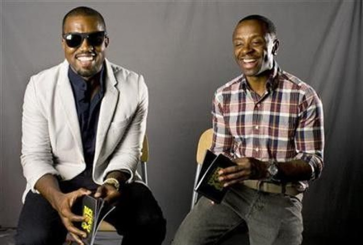 Entertainer Kanye West (L) and co-author of the book &#039;&#039;Thank You and You&#039;re Welcome,&#039;&#039; Sakiya Sandifer, pose for a portrait while promoting the book in New York May 22, 2009.