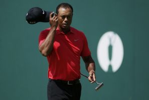 Tiger Woods of the U.S. Tips His Cap After Finishing His Final Round of the British Open Championship at the Royal Liverpool Golf Club in Hoylake