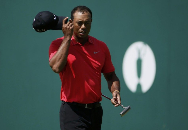 Tiger Woods of the U.S. Tips His Cap After Finishing His Final Round of the British Open Championship at the Royal Liverpool Golf Club in Hoylake