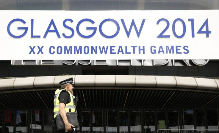 A police officer provides security in preparation for the Commonwealth Games in Glasgow, Scotland, July 21, 2014. REUTERS/Jim Young