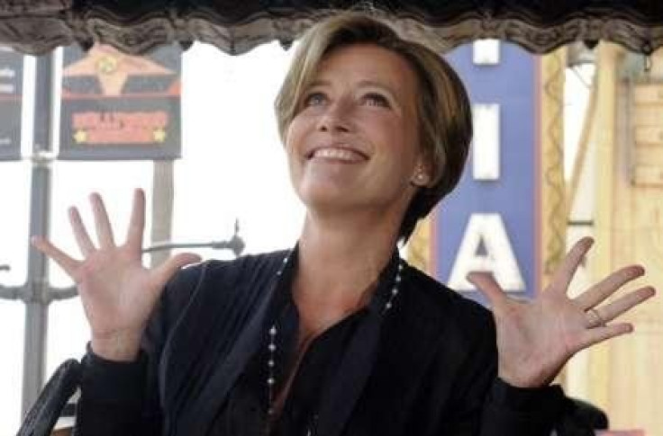 British actress Emma Thompson is honored for her motion picture career with a star on the Hollywood Walk of Fame,