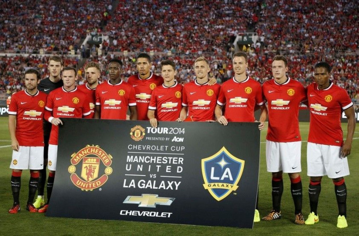 Manchester United Players Pose for a Team Photo