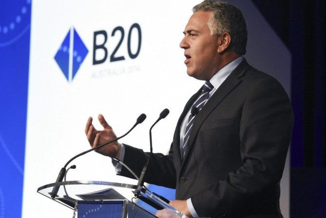 Australia&#039;s Treasurer Joe Hockey speaks during the B20 Summit in Sydney July 18, 2014.