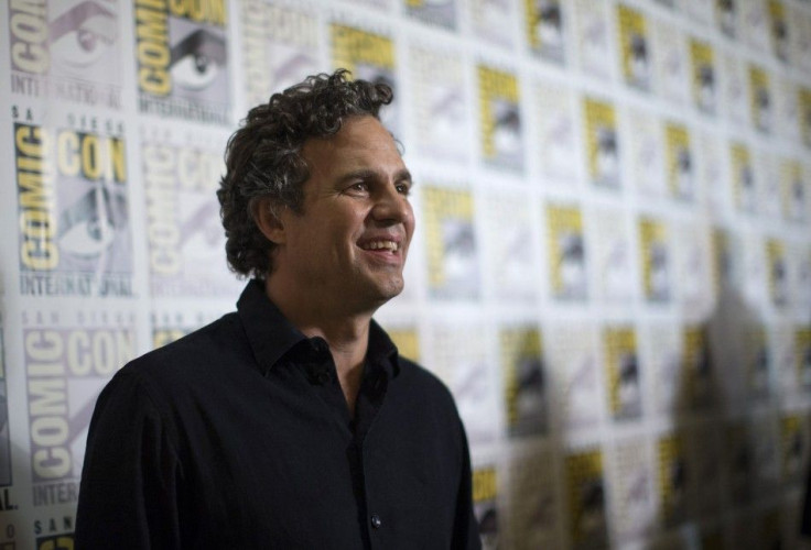 Cast member Mark Ruffalo poses at a press line for the movie "Avengers: Age of Ultron" during the 2014 Comic-Con International Convention in San Diego, California July 26, 2014