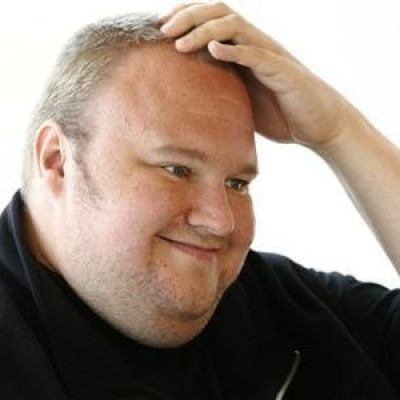 Kim Dotcom speaks during an interview with Reuters in Auckland 