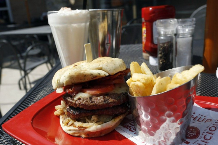 A meal of a &quot;Monster&quot;-sized A.1. Peppercorn burger, Bottomless Steak Fries