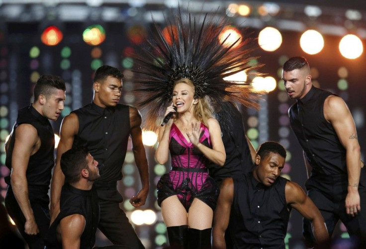 Australian singer Kylie Minogue performs during the closing ceremony of the 2014 commonwealth games at Hampden Park in Glasgow, Scotland August 3, 2014.