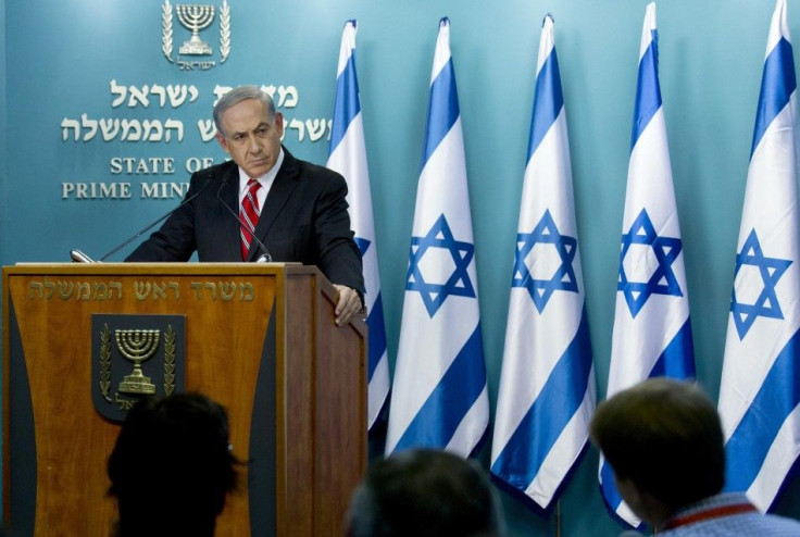 Israel's Prime Minister Netanyahu at a News Conference in Jerusalem