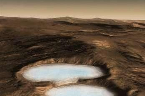 An artist's conception shows what NASA's Mars Reconnaissance Orbiter has revealed