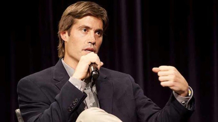 Handout shows U.S. journalist James Foley speaking at Northwestern University&#039;s Medill School of Journalism, Media, Integrated Marketing Communications in Evanston, Illinois