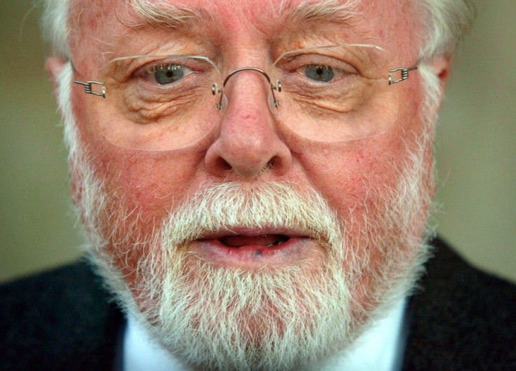 File picture shows Sir Richard Attenborough at British television actor John Thaw's memorial service at St. Martin in the Fields church in London