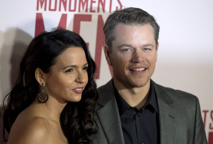 Actor Matt Damon And His Wife Luciana Barroso.