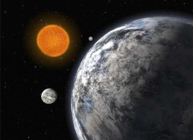 An artist&#039;s impression of the trio of super-Earths discovered by an European team