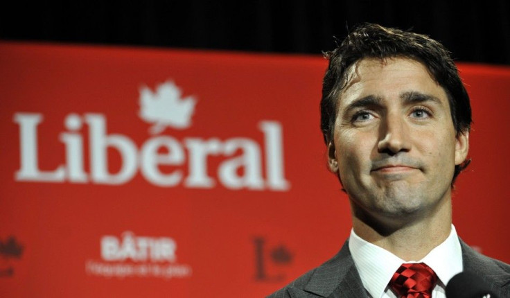 Liberal leader Justin Trudeau speaks to the media during the Federal Liberal summer caucus meetings in Edmonton