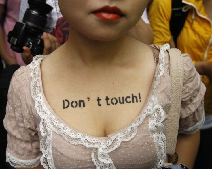 A Woman Takes Part In A SlutWalk Protest, In Central Seoul.