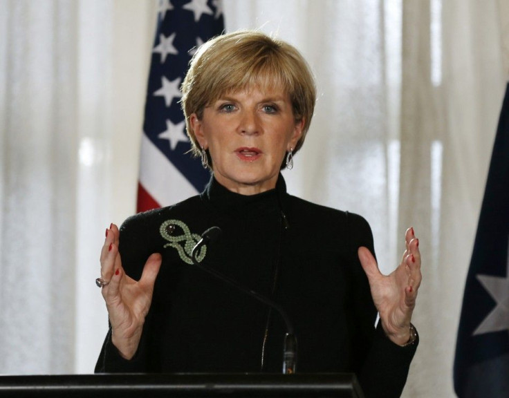 Australian Foreign Minister Julie Bishop Speaks At A News Conference at AUSMIN Meeting At Admiralty House In Sydney