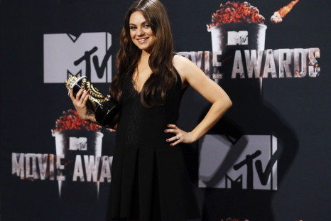 Actress Mila Kunis Poses Backstage With Her Best Villian Award