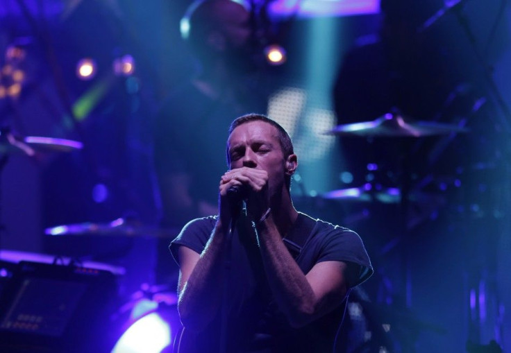 Chris Martin Of Coldplay Performs At The MTV Video Music Awards.