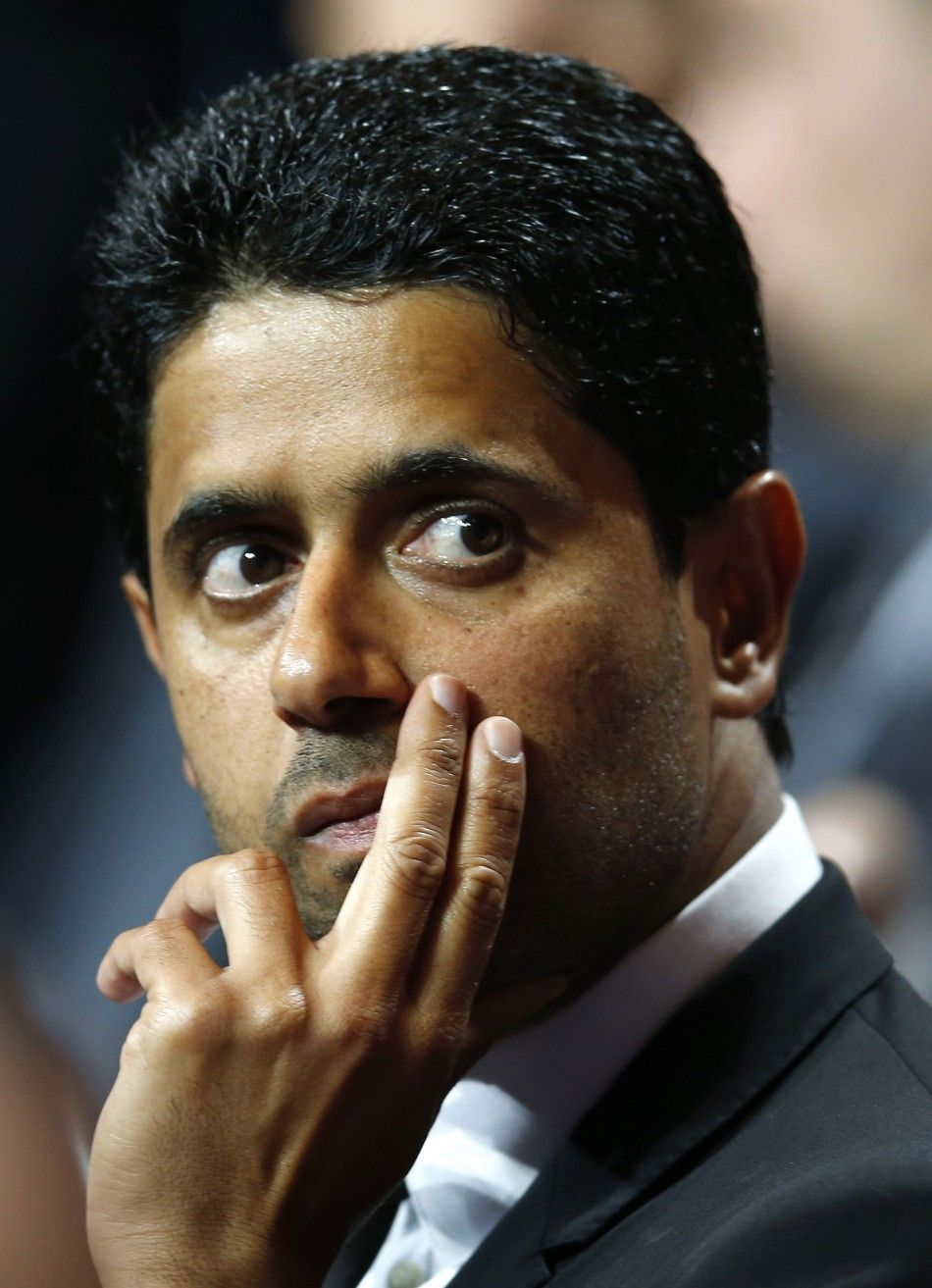 Paris St Germains club president Nasser al-Khelaif is seen during the draw ceremony for the 20142015 Champions League soccer competition at Monacos Grimaldi Forum in Monte Carlo August 28, 2014. 