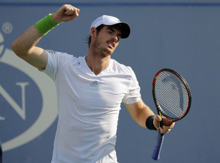 Andy Murray of Britain reacts
