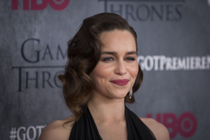 Cast member Emilia Clarke arrives for the premiere of the fourth season of HBO series "Game of Thrones"