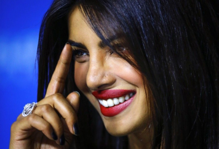 Chopra of India speaks during the news conference for "Mary Kom" at the Toronto International Film Festival in Toronto
