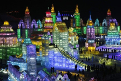 Over 7,000 artists and workers in the northern Chinese city of Harbin have been working around the clock putting the finishing touches to the annual Ice Festival grounds